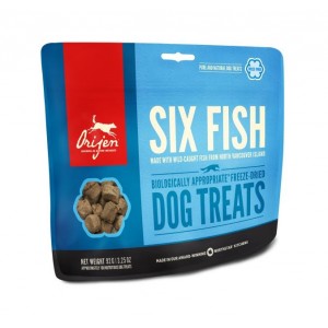 Afbeelding Orijen Six Fish Dog hondensnacks 42.5 gram door Brekz.nl