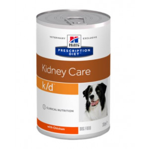 Hill&apos;s Prescription Diet K/D Kidney Care hondenvoer kip 370 g blik 1 tray (12 x 370 gram)