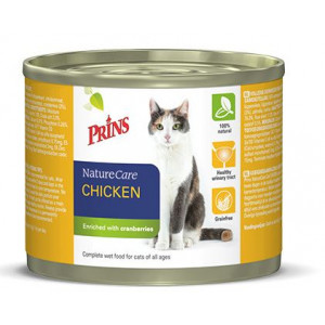 Prins NatureCare Kip Blik 200 gr kattenvoer Per stuk