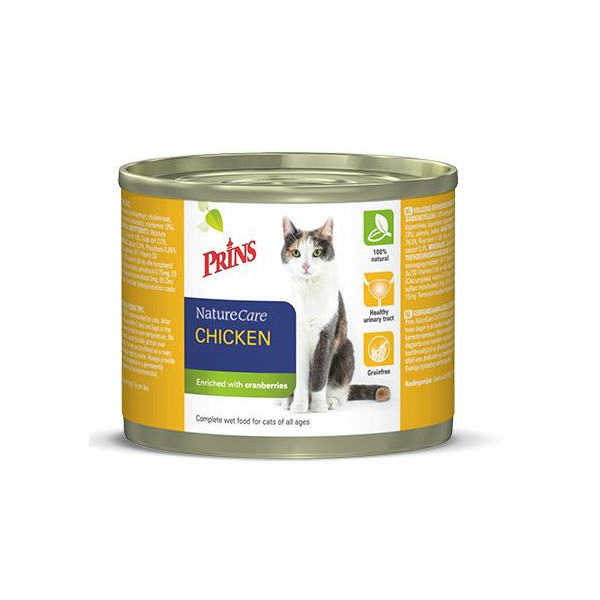 Prins NatureCare kip natvoer kat 1 tray (6 x 200 g)