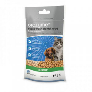 Orozyme Bucco-Fresh Dental Croq tot 10 kg honden/kattensnack 60 g afbeelding