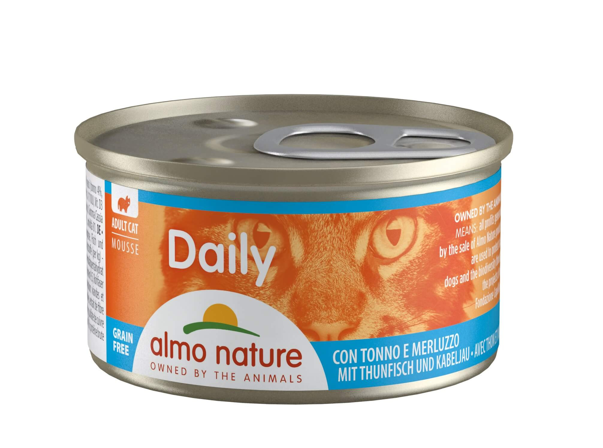 Afbeelding van 48x85 g Daily Mousse met tonijn en witvis natvoer kat (85 g) Almo Nature