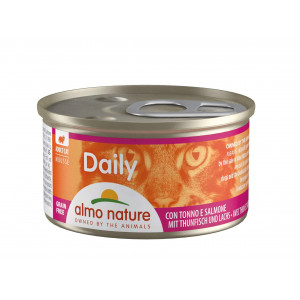 Afbeelding Almo Nature Daily Mousse met Tonijn & Zalm 85 gr Per 24 door Brekz.nl