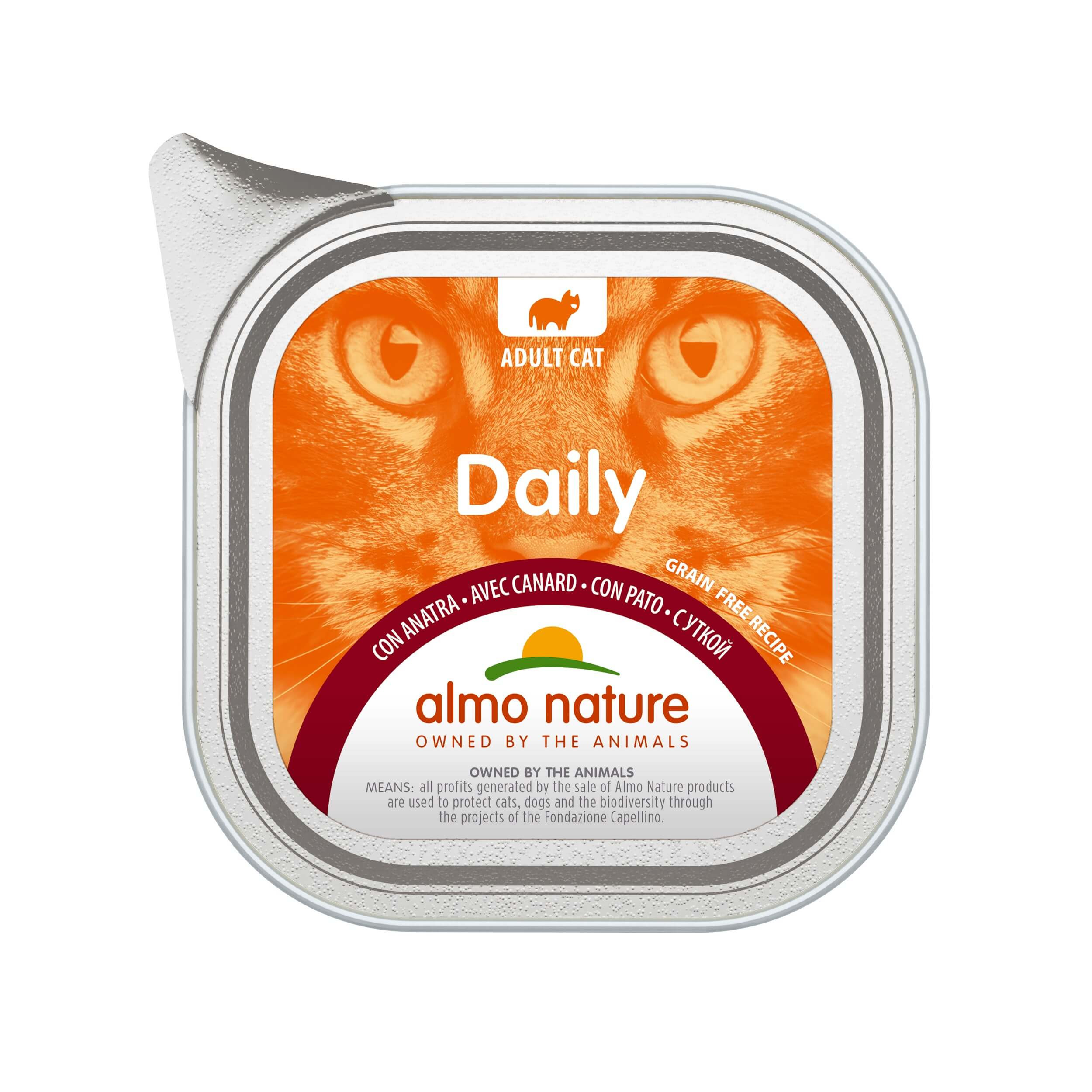 Afbeelding van 64x100 g Daily met eend natvoer kat (100 g) Almo Nature