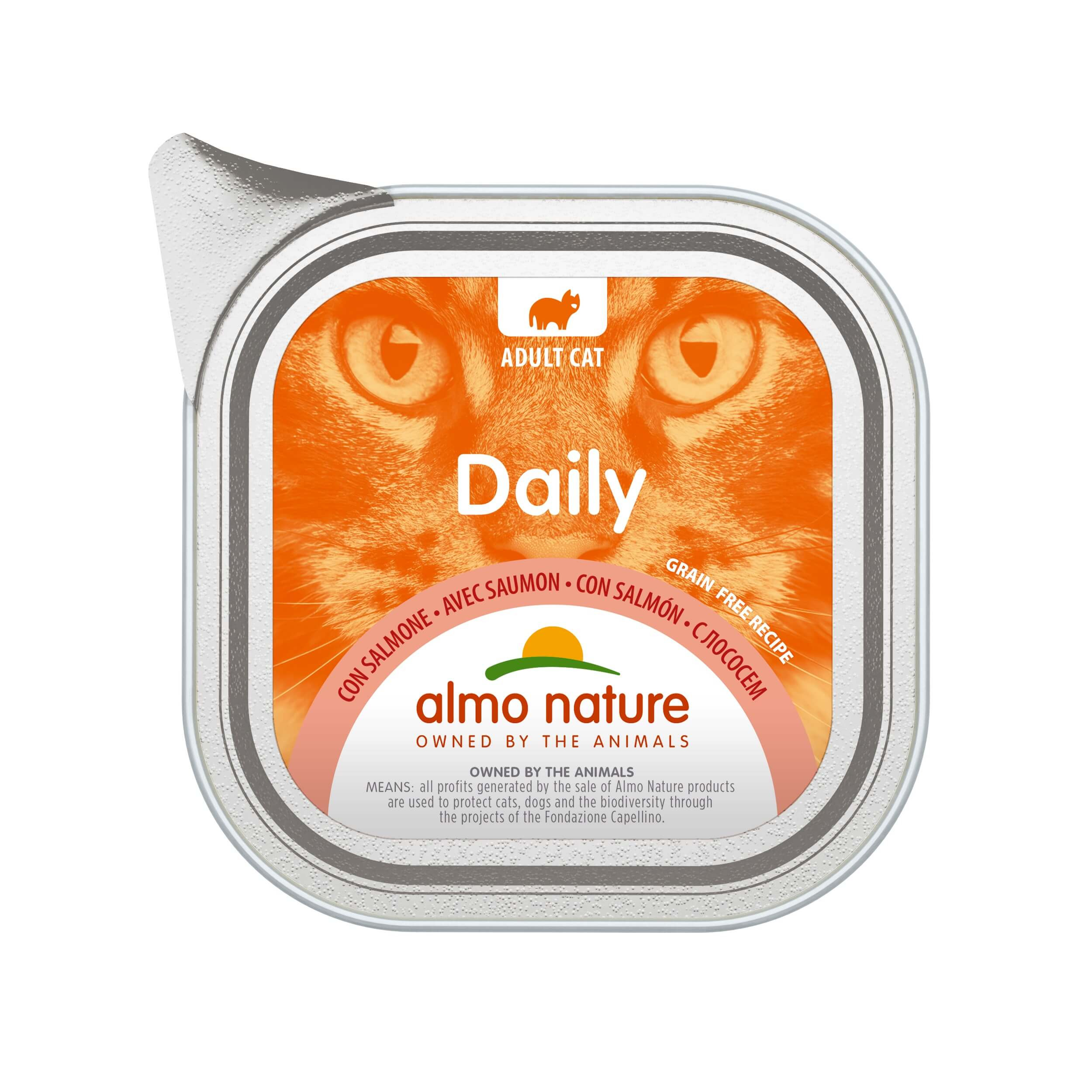 Afbeelding van 64x100 g Daily met zalm natvoer kat (100 g) Almo Nature