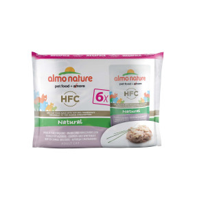 Afbeelding Almo Nature HFC Natural Kip & Jonge Ansjovis - 6x55 gr Per verpakking door Brekz.nl