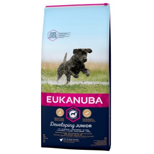 Afbeelding Eukanuba Developing Junior Large Breed kip hondenvoer 15 kg door Brekz.nl