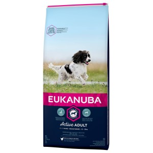 Afbeelding Eukanuba Active Adult Medium Breed kip hondenvoer 3 kg door Brekz.nl