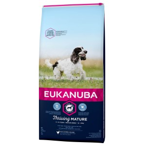 Afbeelding Eukanuba Thriving Mature Medium Breed - Hondenvoer - Kip 15 kg door Brekz.nl