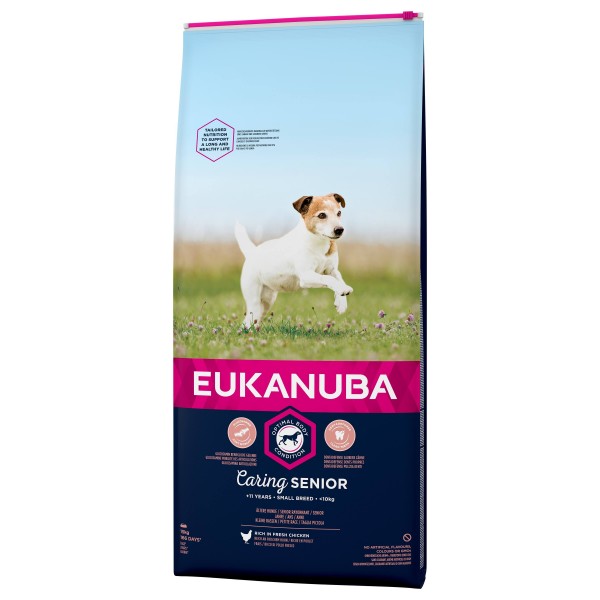 Eukanuba Caring Senior Small Breed kip hondenvoer 2 x 15 kg