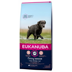 Afbeelding Eukanuba Caring Senior Large Breed kip hondenvoer 15 kg door Brekz.nl