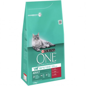 Purina One Adult Rund Volkoren Granen kattenvoer 1,5 kg