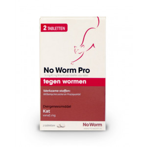 Afbeelding No Worm Pro Kat 2 Tabletten door Brekz.nl