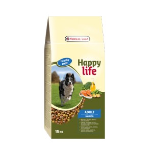 Afbeelding Happy Life Adult Salmon hondenvoer 15 kg door Brekz.nl