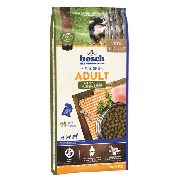 Bosch Bosch Adult gevogelte & gierst hondenvoer 2 x 15 kg