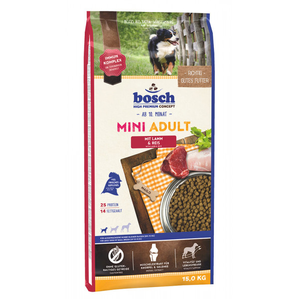 Bosch Bosch Adult Mini met lam & rijst hondenvoer 15 kg