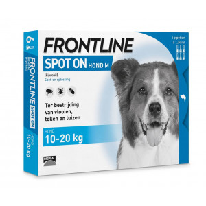 Afbeelding Frontline Spot on Hond M 6 pipetten door Brekz.nl