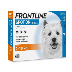 Afbeelding Frontline Spot on Hond S 6 pipetten door Brekz.nl