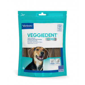 Virbac VeggieDent Medium hondensnack 10-30 kg/15 kauwstrips