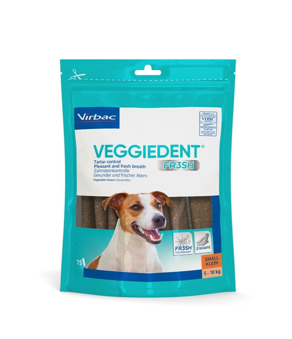 Virbac VeggieDent Small hondensnack tot 10 kg/15 kauwstrips