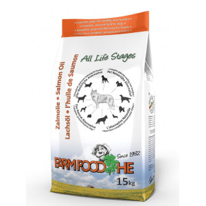 Afbeelding Farm Food HE met Schotse Zalm Olie hondenvoer 15 kg door Brekz.nl