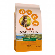Iams Naturally Adult met lam & rijst kattenvoer 3 x 2,7 kg