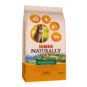 Afbeelding Iams Naturally Adult Lam & Rijst kattenvoer 2,7 kg door Brekz.nl