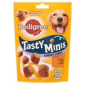 Afbeelding Pedigree Tasty Minis Chewy Cubes Kip hondensnack 130 gram door Brekz.nl