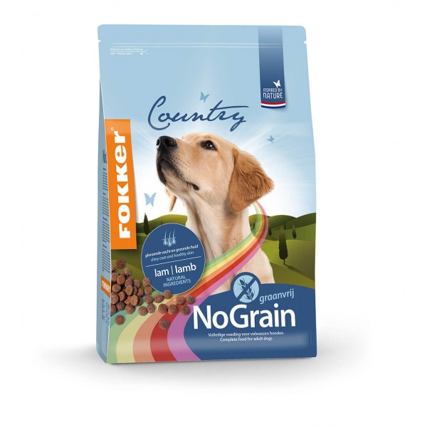 Fokker Fokker Country No Grain met lam hondenvoer 13 kg
