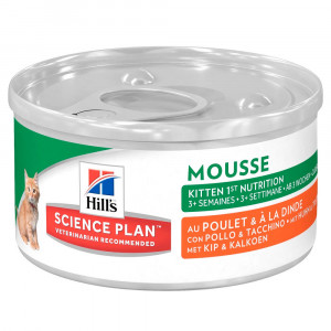 Afbeelding Hill's Kitten 1st Nutrition Mousse kattenvoer 1 tray (24 blikken) door Brekz.nl