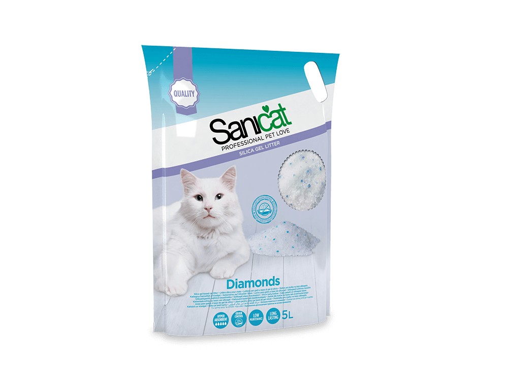 Sanicat Diamonds Silicagel kattenbakvulling Voordelig bij