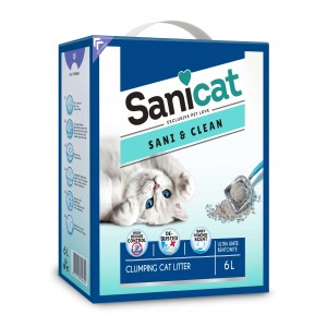 Afbeelding Sanicat Sani & Clean kattengrit 6 liter door Brekz.nl
