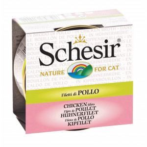 Afbeelding Schesir bouillon kip kattenvoer 70 gr door Brekz.nl