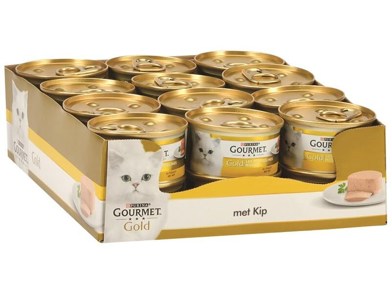 Gourmet Gold Mousse met kip kattenvoer (blik 85 g)