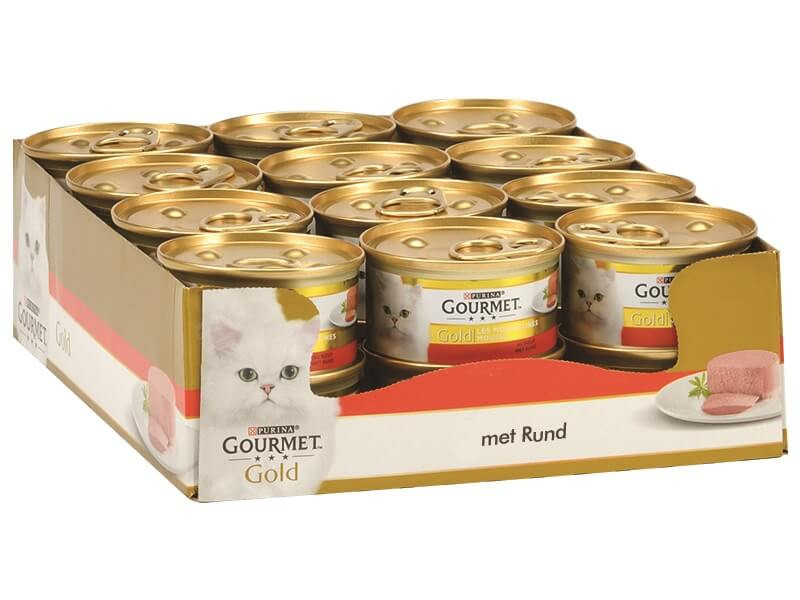Gourmet Gold Mousse met rund kattenvoer