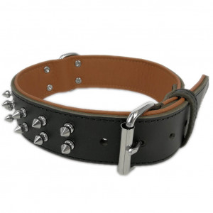 Afbeelding Softleren Halsband Carhu Zwart 65cm x 40mm door Brekz.nl