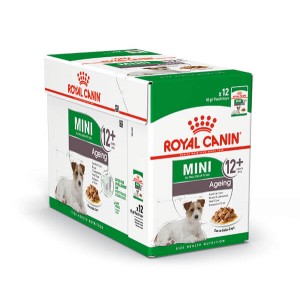 Afbeelding Royal Canin Mini Ageing 12+ natvoer 12 zakjes door Brekz.nl