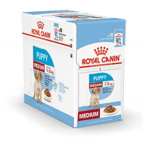 Afbeelding Royal Canin Medium Puppy natvoer 10 zakjes door Brekz.nl