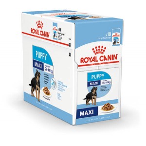 Afbeelding Royal Canin Maxi Puppy natvoer 10 zakjes door Brekz.nl