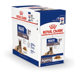 Afbeelding Royal Canin Maxi Ageing 8+ natvoer 10 zakjes door Brekz.nl