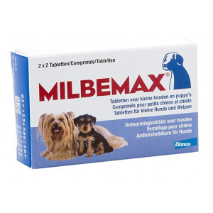 Afbeelding Milbemax Kleine honden en puppies 2 Tabletten door Brekz.nl