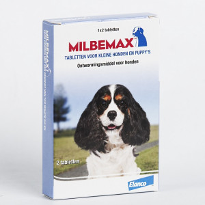 Afbeelding Milbemax Kleine honden en puppies 50 tabletten door Brekz.nl