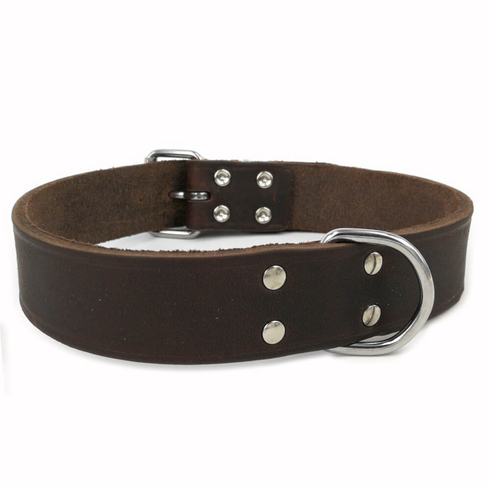 Leren Halsband Bruin