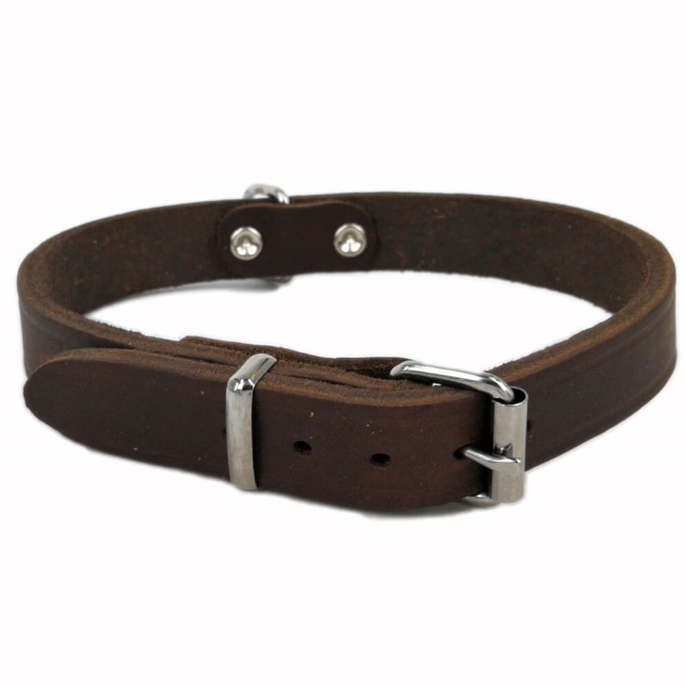 Leren Halsband Bruin