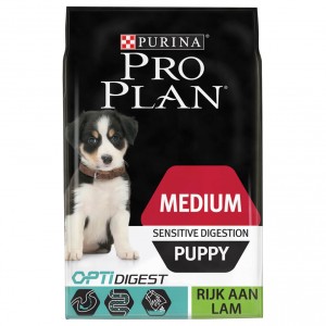 Afbeelding Pro Plan Optidigest Medium Puppy Sensitive Digestion Lam hondenvoer 12 kg door Brekz.nl