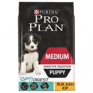 Afbeelding Pro Plan Optidigest Medium Puppy Sensitive Digestion Kip hondenvoer 12 kg door Brekz.nl