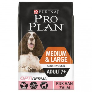 Afbeelding Pro Plan Optiderma Medium & Large Adult 7+ Sensitive Skin hondenvoer 14 kg door Brekz.nl