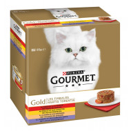 Gourmet Gold Hartig Torentje kattenvoer 1 verpakking (48 x 85 g)