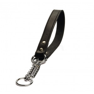 Leren Halve Sliphalsband hond 50 cm x 20 mm