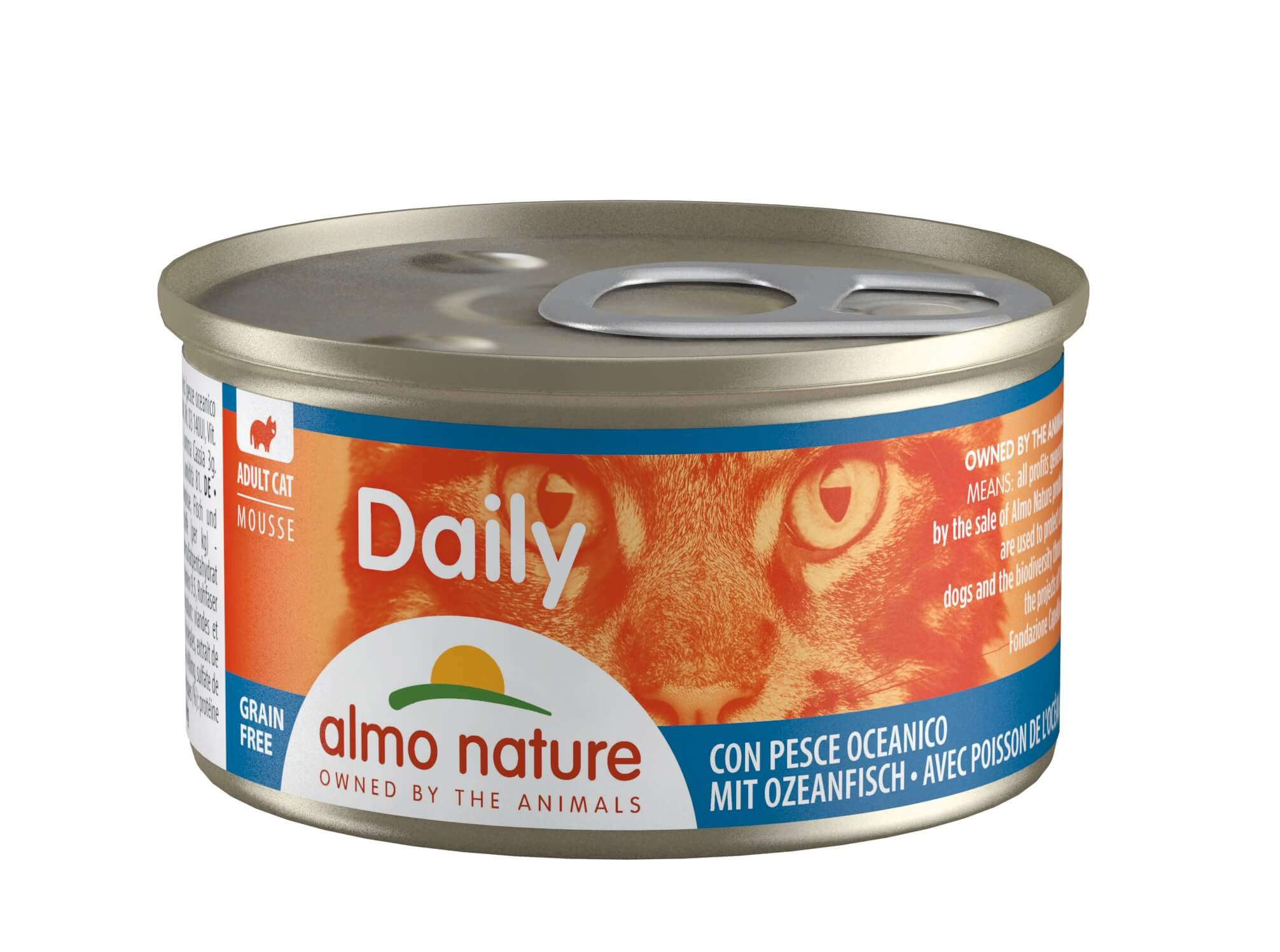 Afbeelding van 24x85 g Daily Mousse met oceaanvis natvoer kat (85 g) Almo Nature